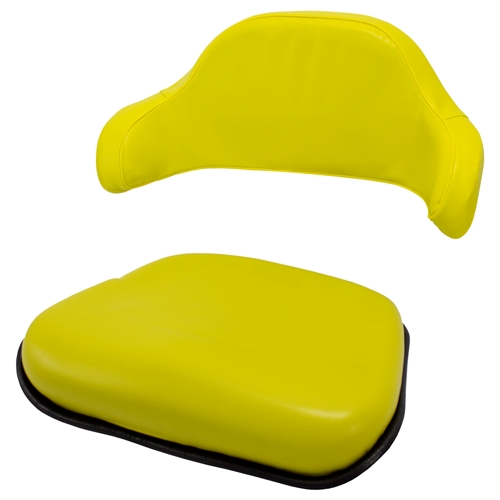 2 Piece Yellow Vinyl Tractor Seat fits John Deere