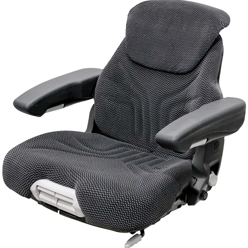 Uni Pro™ - KM 741 Seat Top Assembly - Black/Gray Fabric