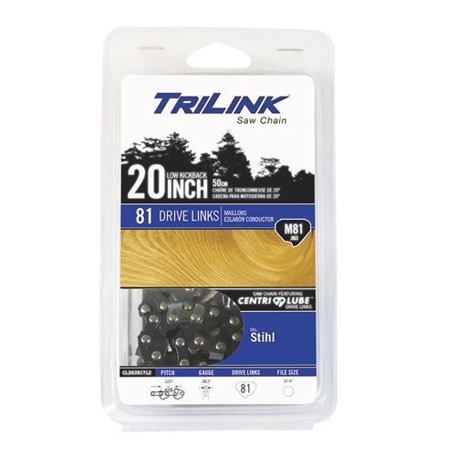 TriLink | Saw Chain | 20 In. | 81 DL | .325 In. | .063 In. | Semi-Chisel Reduced Kickback