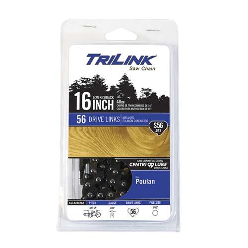 TriLink | Saw Chain | 16 In. | 56 DL | 3/8 In. LP | .043 In. | Semi-Chisel Reduced Kickback