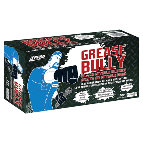 Grease Bully Nitrile Glove | Black | 6 Mil. | Box of 100