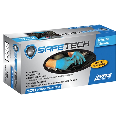 Safe Tech Nitrile Glove | Blue | 4 Mil. | Box of 100