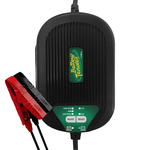 Battery Tender | Selectable Waterproof Battery Charger | 12/24-Volt | 5A/2.5A | 022-0258-DL-WH