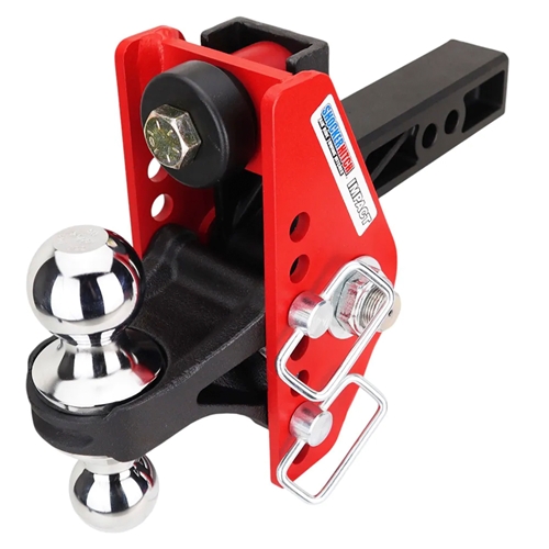 Shocker | 14K Impact Cushion Drop Hitch | Fits 2 In. Hitch | 2 In. & 2-5/16 In. Ball | Chrome
