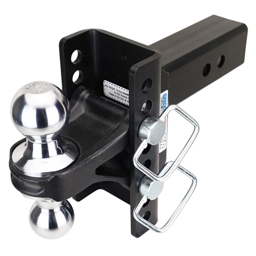 Shocker | XR Drop Hitch | Fits 2-1/2 In. Hitch 8 Hole | 2 In. & 2-5/16 In. Ball | Chrome