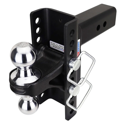 Shocker | XR Drop Hitch | Fits 2-1/2 In. Hitch 10 Hole | 2 In. & 2-5/16 In. Ball | Chrome