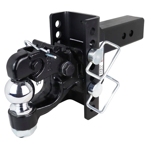 Shocker | XR Adj. Drop Hitch w/ Pintle | 2-1/2 In. Hitch | 2-5/16 In. Ball | 1 In. Rise/7 In. Drop