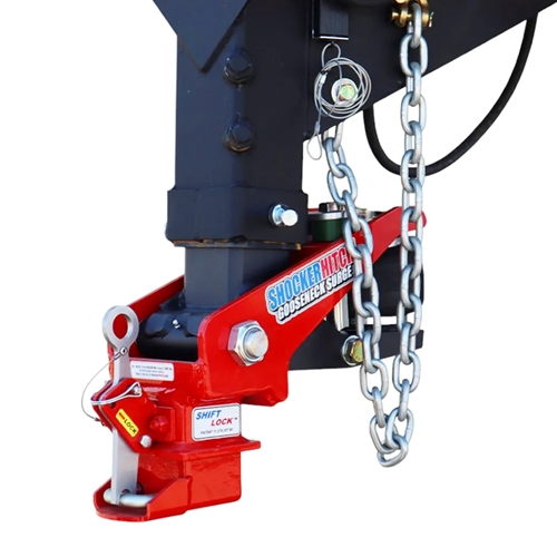 Shocker | Gooseneck Air Hitch & Shift Lock Coupler for 2-5/16 In. Ball | Square 4 In. Straight Pin