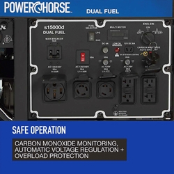 Powerhorse Generator | 17,000 Surge Watt | Dual Fuel