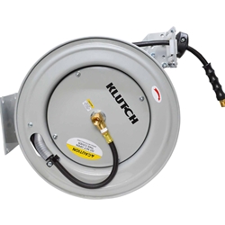 Klutch Auto Rewind Air Hose Reel w/50ft Hose - 300 PSI